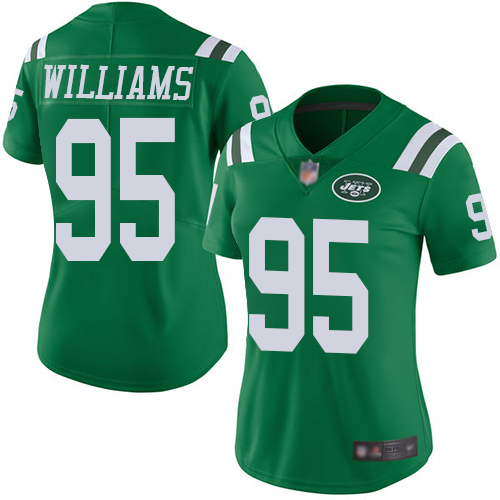 New York Jets Limited Green Women Quinnen Williams Jersey NFL Football 95 Rush Vapor Untouchable